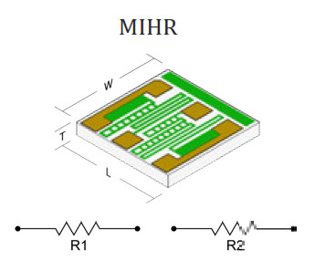 MIHR HIGH VALUE WIRE BONDABLE CHIP RESISTORS